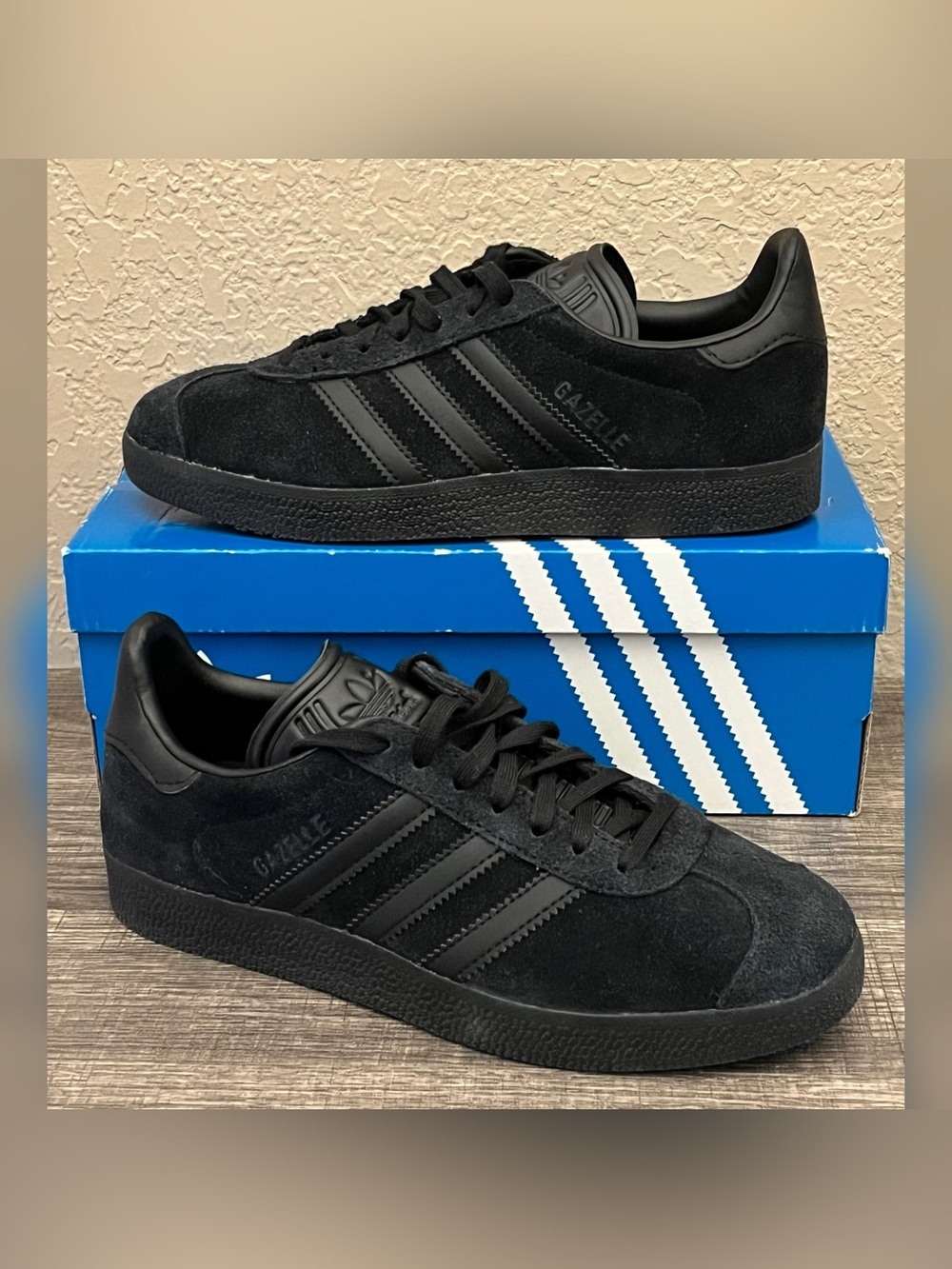 Adidas Gazelle Men's Shoes Core Black Color Size-4